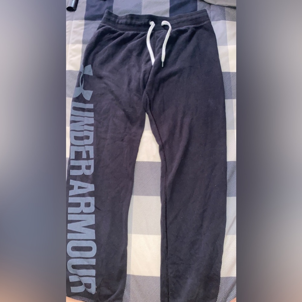 Under Armour sweatpants.
